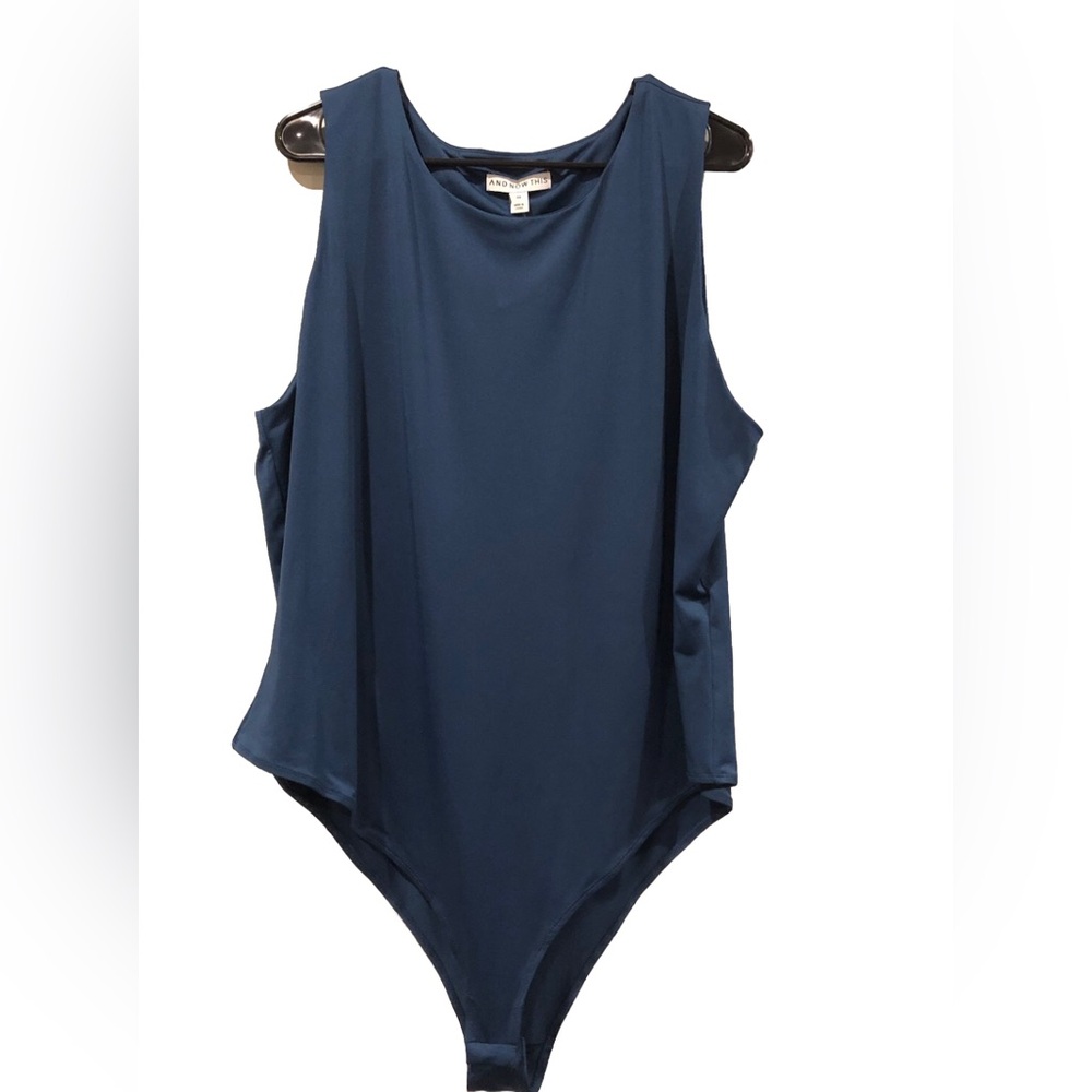 AND NOW THIS Teal Sleeveless Bodysuit Stretch NWT Size 4X